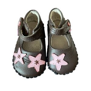 Pediped Infant Shoes-Starlite Brown & Pink- EU size 19, 6-12 month infant US
